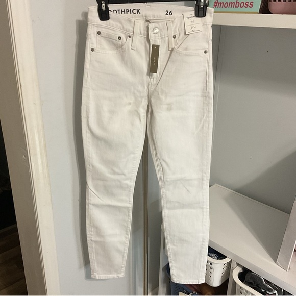 J. Crew White Wash 9" Toothpick Jeans Size 26 - Picture 2 of 15